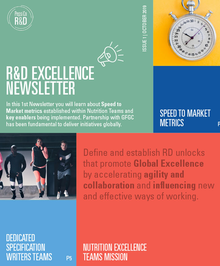 newsletter design food beverage company